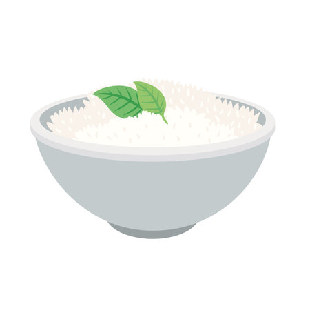 rice in bowlのイラスト素材