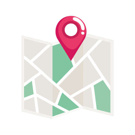 map with pin locationのイラスト素材