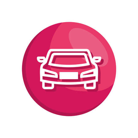 car in round circleのイラスト素材