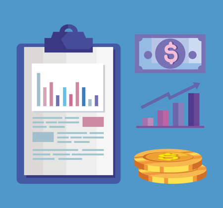 commerce and business iconsのイラスト素材