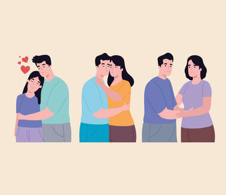group people in loveのイラスト素材