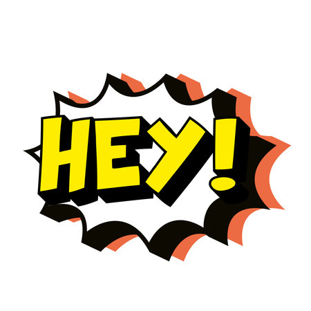 hey comic onomatopoeiaのイラスト素材