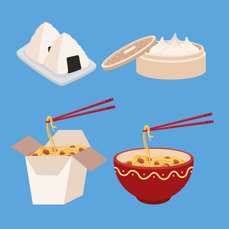 delicious japanese foodのイラスト素材