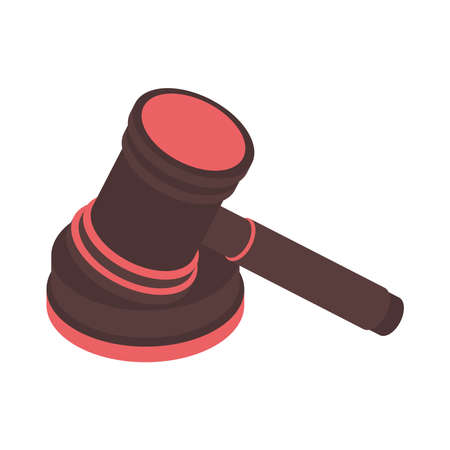 wooden gavel authority legal iconのイラスト素材