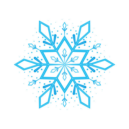 snowflake winter season decorative iconのイラスト素材