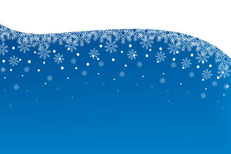 frame with snowflakes seasonal backgroundのイラスト素材