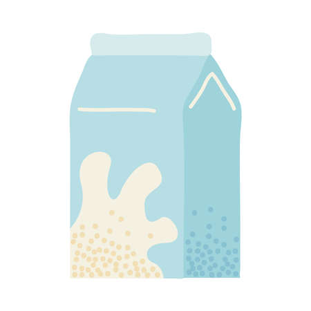 milk box drink isolated iconのイラスト素材