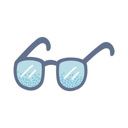 eyeglasses optical accessory isolated iconのイラスト素材