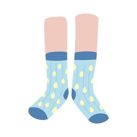 foots with funny socks iconのイラスト素材