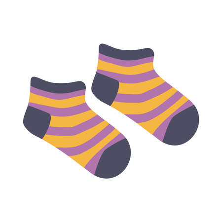 striped funny sock underwear iconのイラスト素材