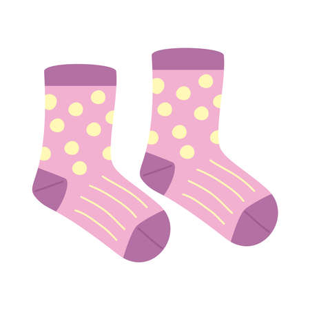 lilac dotted sock underwear iconのイラスト素材