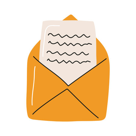 envelope mail doodle style iconのイラスト素材