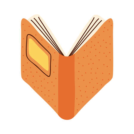book orange cover literature iconのイラスト素材