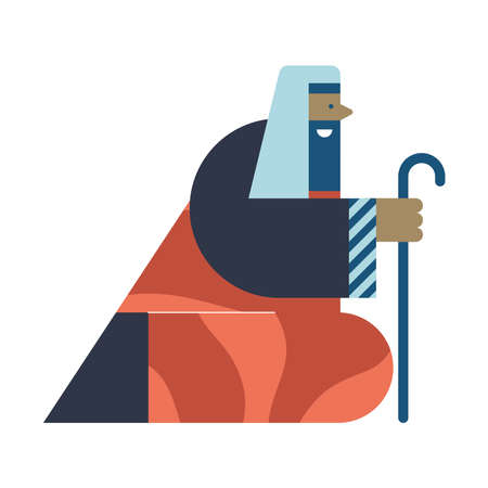 shepherd manger character figure iconのイラスト素材