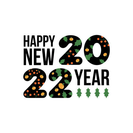 happy new year 2022 template iconのイラスト素材