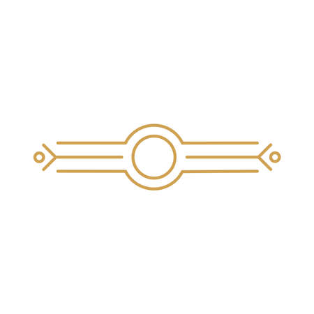 art deco golden divider iconのイラスト素材