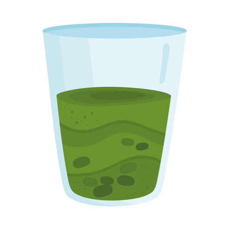matcha tea beverageのイラスト素材