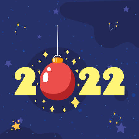 2022 new year celebration card templateのイラスト素材