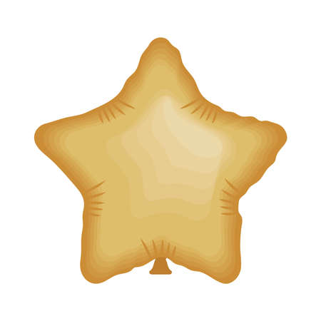 golden star balloon helium iconのイラスト素材