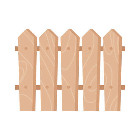 wooden fence barricade isolated iconのイラスト素材