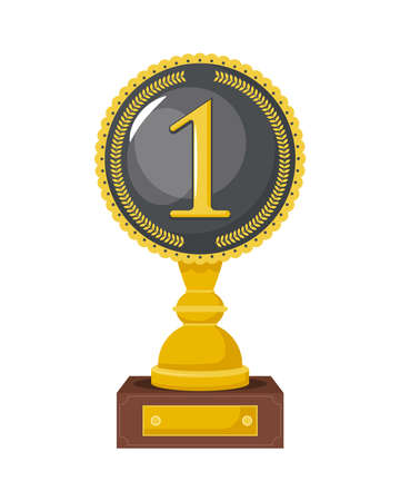 first place trophy award iconのイラスト素材