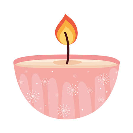 cute pink candleのイラスト素材