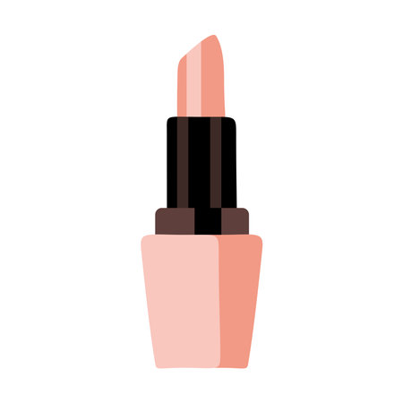 pink makeup lipstick product iconのイラスト素材