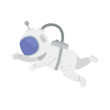 astronaut floating characterのイラスト素材
