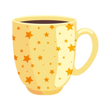 coffee in cup with starsのイラスト素材