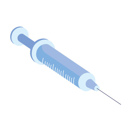 medical syringe isometricのイラスト素材