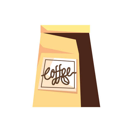 yellow coffee bagのイラスト素材