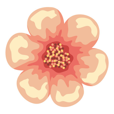 flower watercolor orangeのイラスト素材