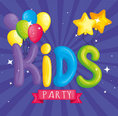 invitation of party kidsのイラスト素材