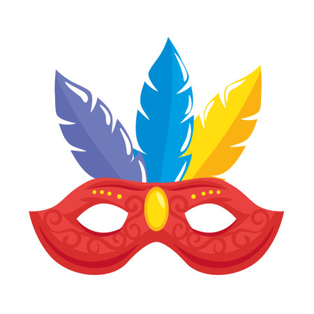 mardi gras red maskのイラスト素材