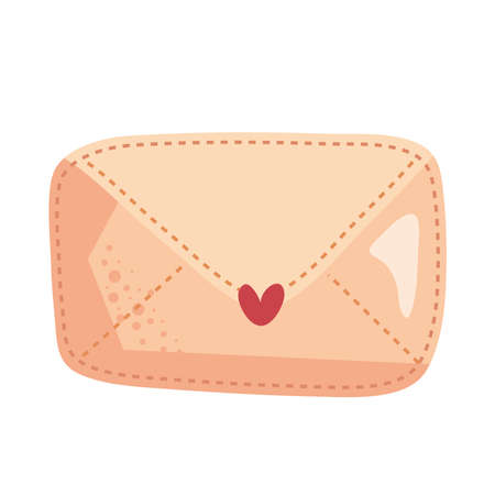 love envelope with heartのイラスト素材