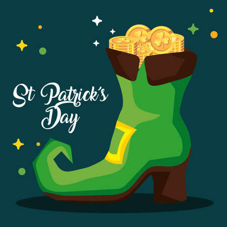 st patricks day bootのイラスト素材