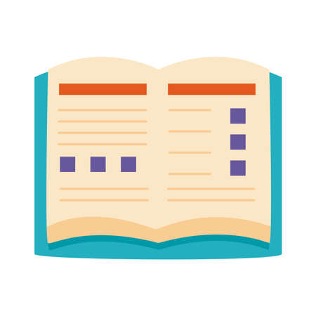 text book open library iconのイラスト素材