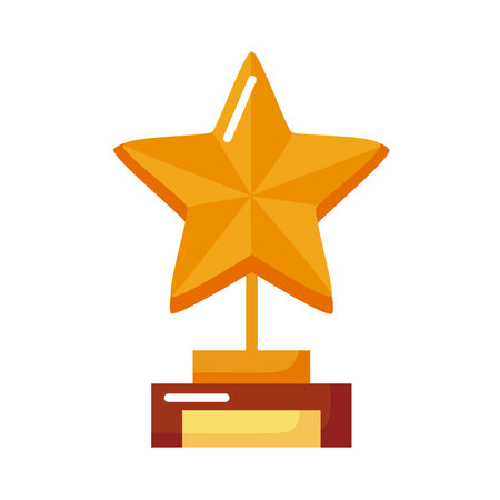 golden star trophy award iconのイラスト素材