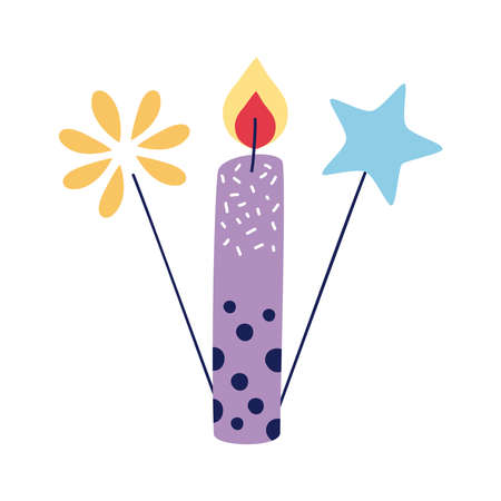 birthday candle decoration party iconのイラスト素材