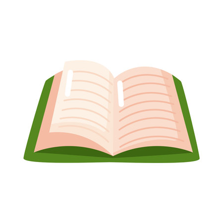 open text book study iconのイラスト素材