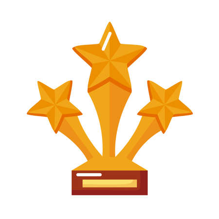 golden stars awards trophy iconのイラスト素材
