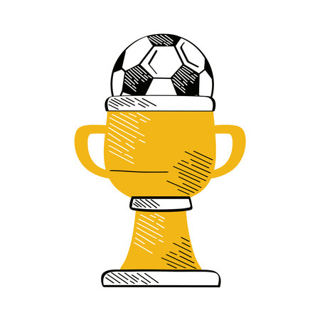 football soccer trophy cup awardのイラスト素材