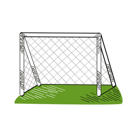 football soccer arch in campのイラスト素材