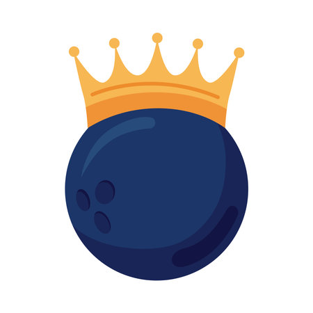 bowling ball with crown iconのイラスト素材