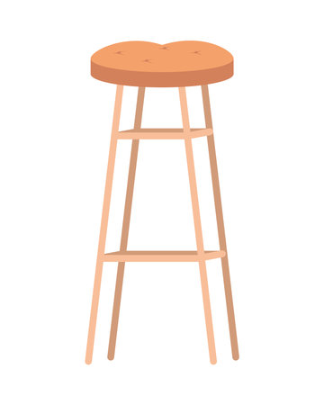 wooden chair bar furniture iconのイラスト素材