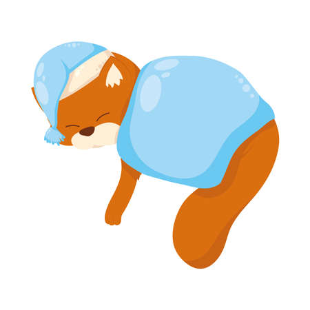 cute bear sleeping character iconのイラスト素材