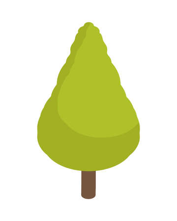 isometric pine tree style iconのイラスト素材