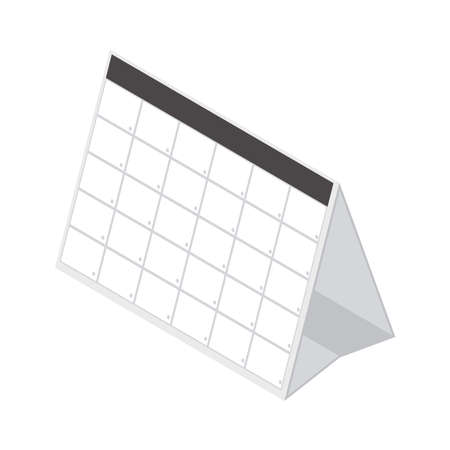 calendar reminder date isometric iconのイラスト素材