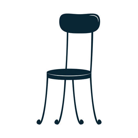 restaurant black wooden chair iconのイラスト素材