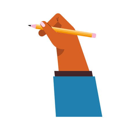 hand with pencil supply iconのイラスト素材